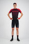 Rogelli Fuse - Korte Fietsbroek - Met Bretels - Zwart Rood - Maat L