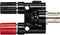 TRU COMPONENTS Adapterstekker BNC-bus - Bus 4 mm Recht Zwart