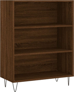 vidaXL - Boekenkast - 69,5x32,5x90 - cm - bewerkt - hout - bruin - eikenkleur