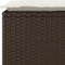 vidaXL - Tuinbank - met - kussen - 110x40x44 - cm - poly - rattan - bruin
