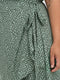 ONLY CARMAKOMA CARLIVIA - Wrap dress - V-hals met ruffle - Chinois green met stippen