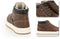 Milanoro - Herensneakers - Comfortabel hoog model - Donkerbruin - Maat 44