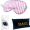 SMUG Slaapmasker met Zwarte Oordopjes en Opbergzakje - 100% Verduisterend - Verstelbaar Oogmasker in Satijn - Candy Shop Print