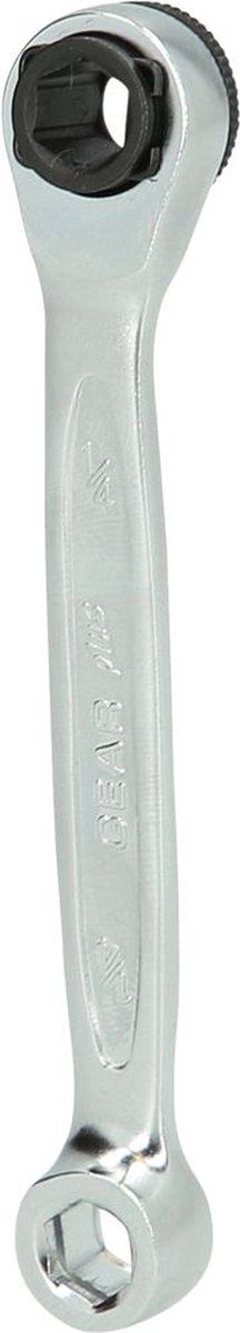 KS Tools 503.4691 GEARplus Mini-bit-ratelringsleutel, omschakelbaar, 1/4"x1/4"