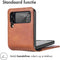 imoshion Hoesje Geschikt voor Samsung Galaxy Z Flip 4 Hoesje Met Pasjeshouder - imoshion Luxe Bookcase flip versie - Bruin