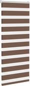 vidaXL - Zebra - rolgordijn - 55x100 - cm - stofbreedte - 50,9 - cm - polyester - bruin