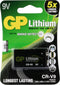 GP CR-V9 - Lithium batterij - 9 V - E-blok - Zwart