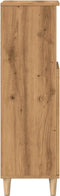 vidaXL - Badkamerkast - 30x30x100 - cm - bewerkt - hout - artisanaal - eikenkleurig