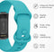 imoshion Siliconen bandje - Geschikt voor Fitbit Charge 6, Charge 5 - Turquoise - S