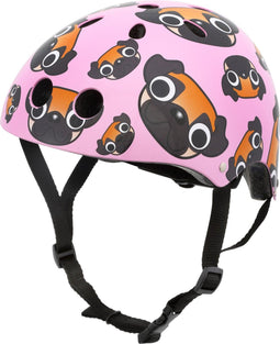 Mini Hornit Lids Fietshelm voor Kinderen met LED achterlicht - Pug Puppies (M)