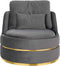 Richmond Interiors Fauteuil Kylie Stone velvet / gold (Quartz Stone 101)