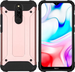 iMoshion Hoesje Geschikt voor Xiaomi Redmi 8 Hoesje - iMoshion Rugged Xtreme Backcover - Rosé