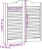 vidaXL - Draaideuren - louvredesign - 1-paar - 80x80 - cm - massief - grenenhout