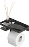 Tiger Caddy - Wc rolhouder met planchet - Antibacteriële poedercoating - Zwart