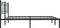 vidaXL - Bedframe - met - hoofdbord - metaal - zwart - 193x203 - cm