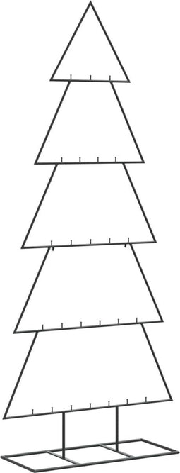 vidaXL - Kerstdecoratie - kerstboom - 150 - cm - metaal - zwart