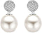 TI SENTO Dames Oorbellen - 925 zilver - Wit parel - 7721PW