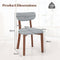 Coast Set van 2 Eetkamerstoelen - Gestoffeerde Zitting - Heveahout - Grijs/Walnoot - 51 x 47 x 82 cm (2 stuks)