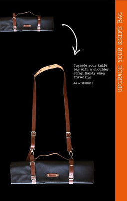 Xapron leren schouderband voor messenmap/ messenfoedraal - Kleur Brown