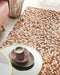 TORUL - Patchwork vloerkleed - Lichtbeige - 160 x 230 cm - Koeienhuid leer