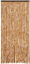 vidaXL - Vliegengordijn - 90x200 - cm - chenille - okerkleurig - en - wit