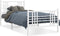 vidaXL - Bedframe - met - hoofd- - en - voeteneinde - metaal - wit - 100x200 - cm