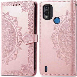 iMoshion Hoesje Geschikt voor Nokia G11 Plus Hoesje Met Pasjeshouder - iMoshion Mandala Bookcase - Rosé Goud