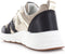 POSH by Poelman CAROCEL - Dames sneaker - Vetersluiting met gouden details - Zwart met beige