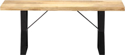 vidaXL - Bankje - 110 - cm - massief - mangohout
