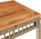 Tuintafel 38x38x42 cm poly rattan en acaciahout gemengd beige