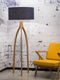 GOOD&MOJO Vloerlamp Annapurna - Blauw/Bamboe - Ø60cm - Scandinavisch,Bohemian - Staande lampen voor Woonkamer - Slaapkamer