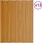 vidaXL - Dakpanelen - 12 - st - 60x45 - cm - gegalvaniseerd - staal - lichthoutkleurig