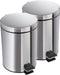 Pedaalemmer - chroom - zilverkleurig - 5 l - 27,5 x 25,5 x 20,5 cm - prullenbak