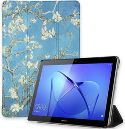 iMoshion Tablet Hoes Geschikt voor Huawei MediaPad T3 10 inch - iMoshion Design Trifold Bookcase - Groen / Meerkleurig /Green Plant