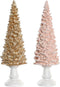 Kerstversiering DKD Home Decor Boomstructuur Hars (10,5 x 10,5 x 32 cm) (2 Stuks)