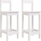 vidaXL - Barstoelen - 2 - st - 40x41,5x112 - cm - massief - grenenhout - wit