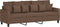 vidaXL - Driezitsbank - 180 - cm - stof - bruin