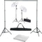 vidaXL - Fotostudioset - met - achtergrond, - lampen - en - paraplu's