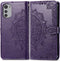 iMoshion Hoesje Geschikt voor Motorola Moto E32s / Moto E32 Hoesje Met Pasjeshouder - iMoshion Mandala Bookcase - Paars