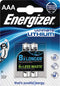Energizer ENLITHIUMAAAP2 - Lithium FR03 Batterijen - 1,5 V 1150 mAh - Grijs (2 stuks)