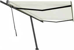 vidaXL - Luifel - vrijstaand - handmatig - uittrekbaar - 500x300 - cm - crèmekleurig