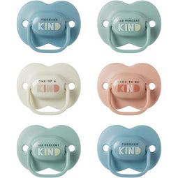 Tommee Tippee Anytime Fopspenen, 6-18m, 6 stuks, symmetrische speen zit altijd rechtop, BPA-vrije fopspeen van silicone, orthodontisch ontwerp, mengkleuren
