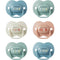 Tommee Tippee Anytime Fopspenen, 6-18m, 6 stuks, symmetrische speen zit altijd rechtop, BPA-vrije fopspeen van silicone, orthodontisch ontwerp, mengkleuren