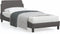vidaXL - Bedframe - met - hoofdbord - kunstleer - grijs - 90x190 - cm