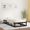 vidaXL - Bedframe - massief - hout - zwart - 100x200 - cm