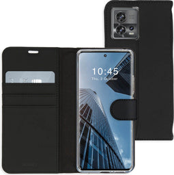 Accezz Motorola Edge 30 Fusion - Wallet Softcase Bookcase - 3 pashouders - Zwart