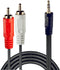 Lindy 35680 - Audio Jack naar RCA Kabel - 1 m - Zwart