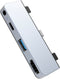 Hyper HyperDrive - 4-in-1 USB Hub - 1x HDMI 1x USB 2.0 2x USB 3.2 type-A 1x USB 3.2 type-C - Grijs