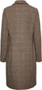 VERO MODA VMBLAST CHECK LONG WOOL JACKET - Dames Jas - Reverskraag lange mouwen knoopsluiting - Maat L (40)