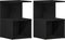 vidaXL - Nachtkastjes - 2 - stuks - Zwart - Eiken - 35x35x55 - cm - Geengineerd - Hout